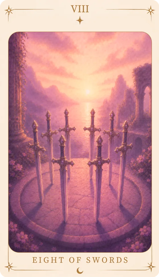 The Eight of Swords Meaning, tarot card