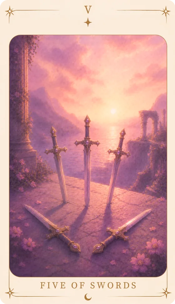 The Five of Swords Meaning, tarot card