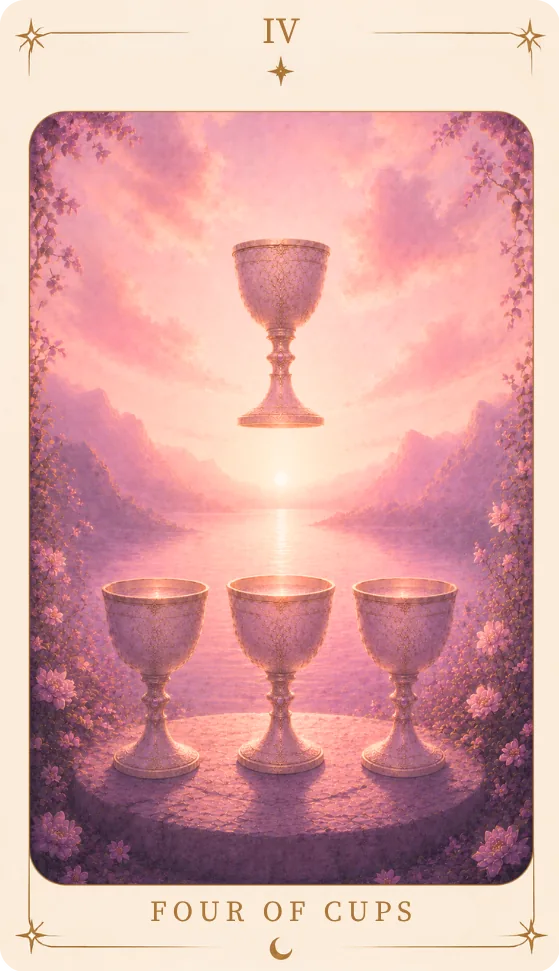 The Four of Cups Meaning, tarot card