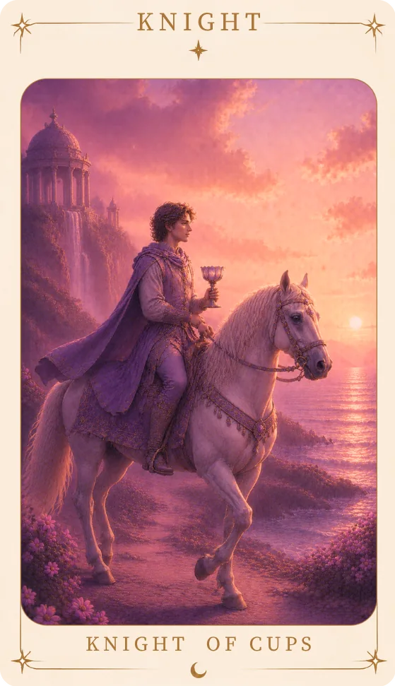 The Knight of Cups Meaning, tarot card