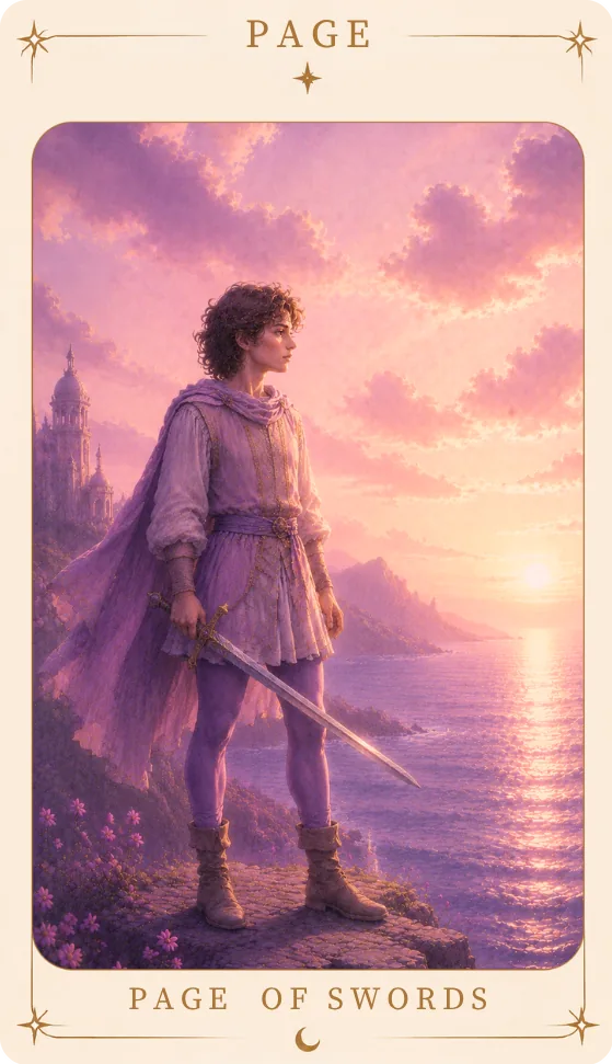The Page of Swords Meaning, tarot card
