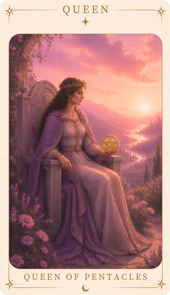 Queen of Pentacles, tarot card