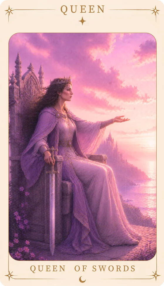 The Queen of Swords Meaning, tarot card