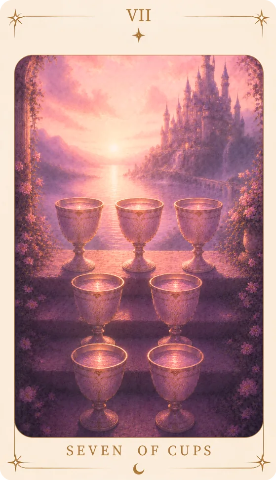 The Seven of Cups Tarot Card Meaning, tarot card