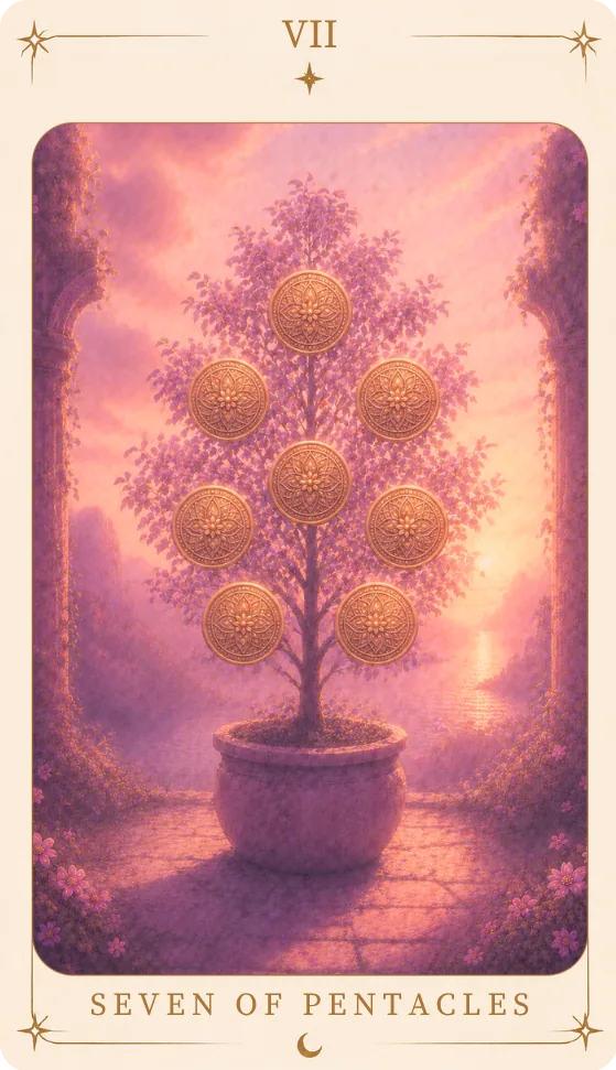 Seven of Pentacles, tarot card