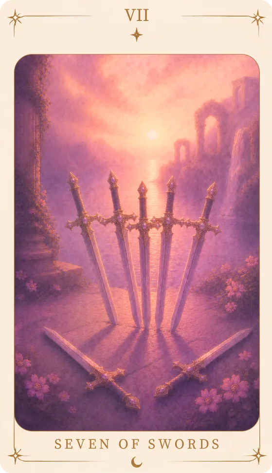 The Seven of Swords Meaning, tarot card