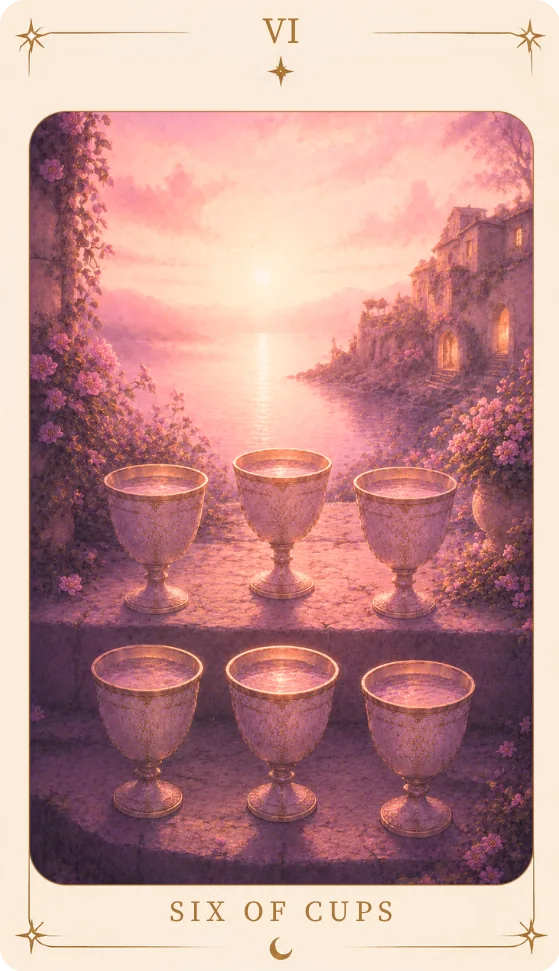 The Six of Cups Tarot Card Meaning, tarot card