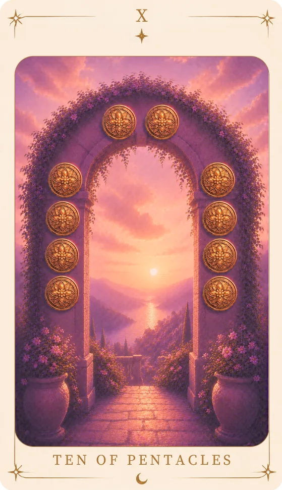Ten of Pentacles, tarot card