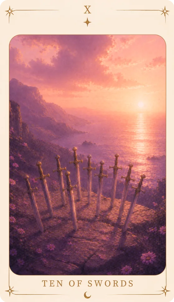 The Ten of Swords Meaning, tarot card