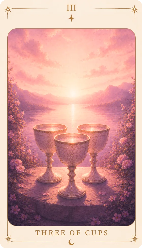 The Three of Cups Tarot Card Meaning, tarot card
