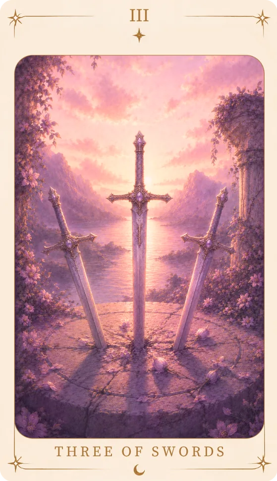 The Three of Swords Meaning, tarot card