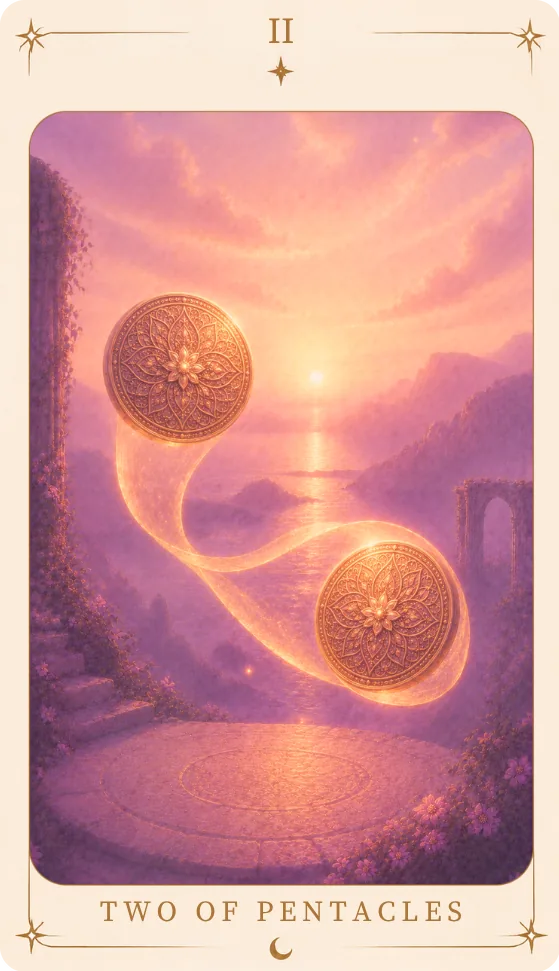 Two of Pentacles, tarot card