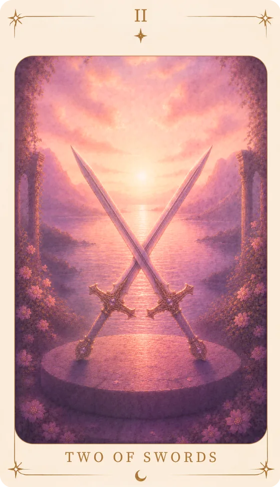 Two of Swords Meaning, tarot card