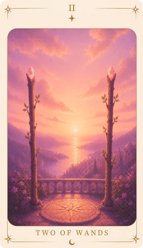 The Two of Wands Tarot Card, tarot card