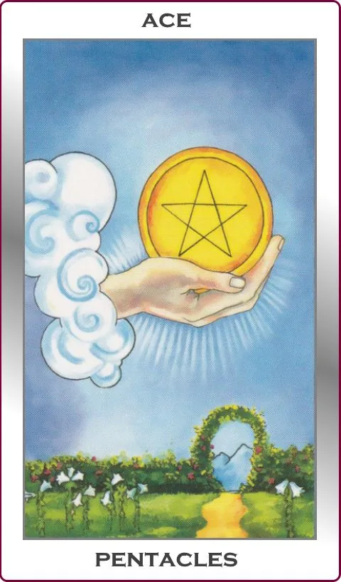 pentacles ace ace of pentacle tarot card image