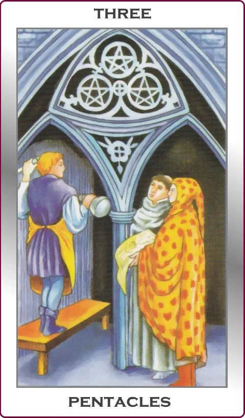 three of pentacles card