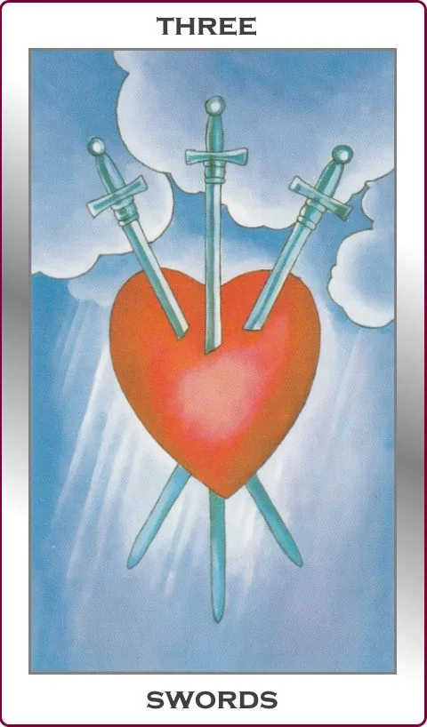 three of swords card