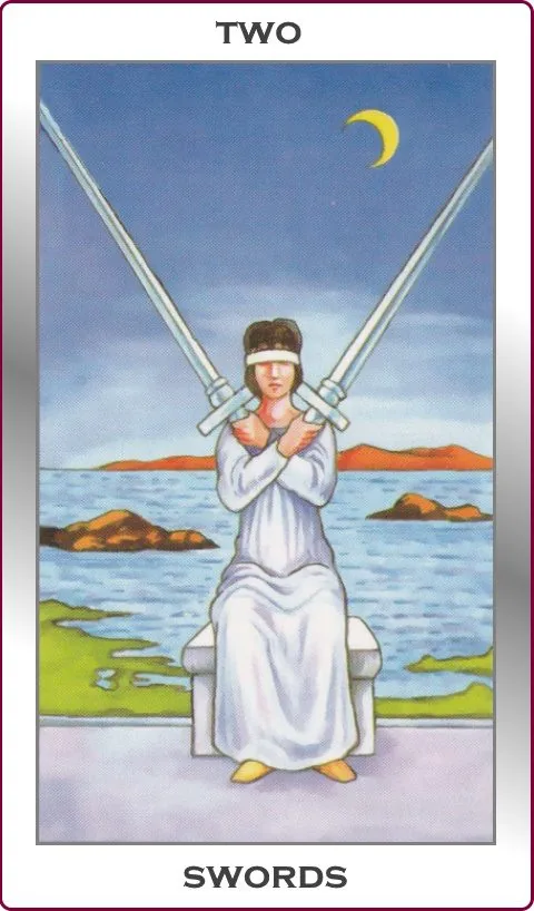 Two of swords card