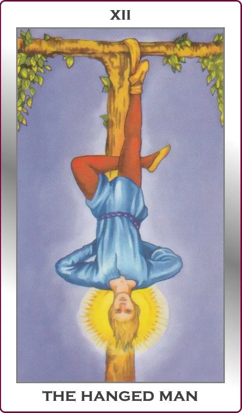 the hanged man major arcana tarot card image