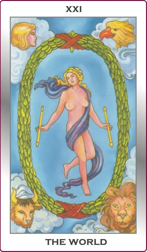 the world major arcana tarot card image