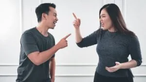 Couples in an argument.