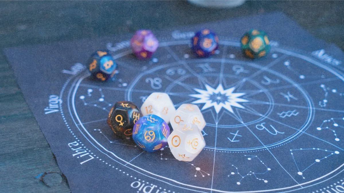 dice and chart