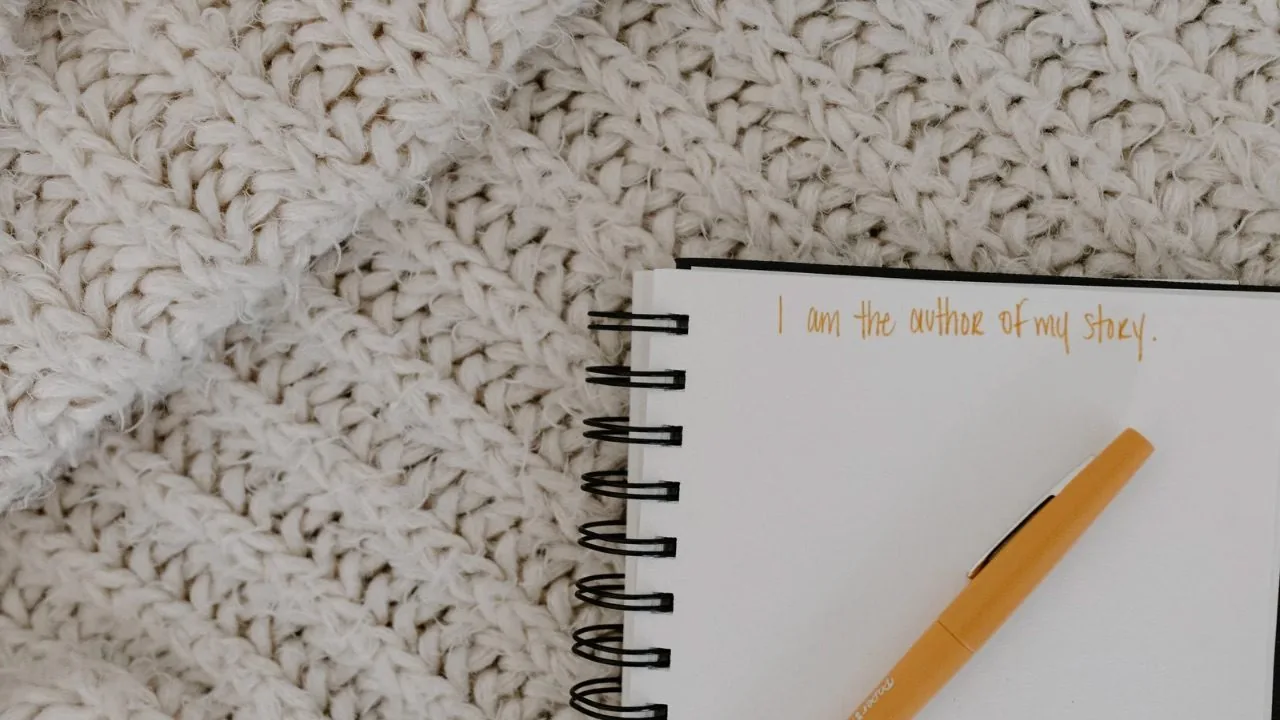 A notebook with a positive affirmation